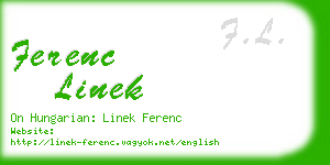 ferenc linek business card